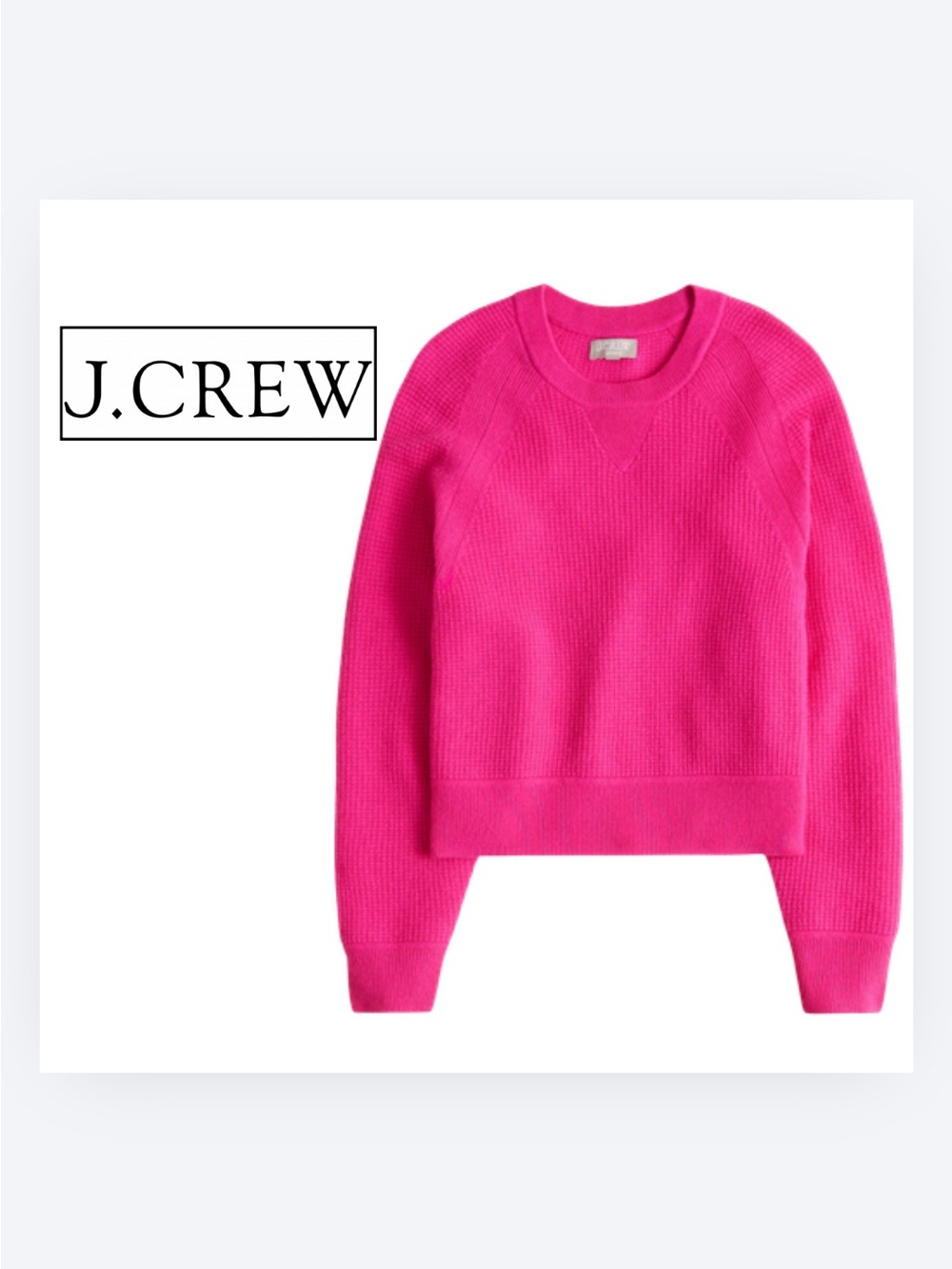 J.Crew Women's Crewneck Sweater in Vibrant Pink